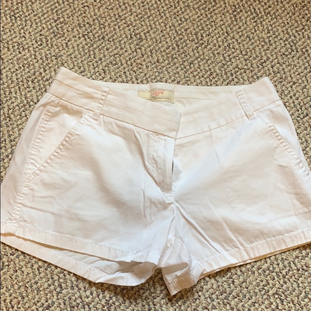 Jcrew white chino shorts size 2